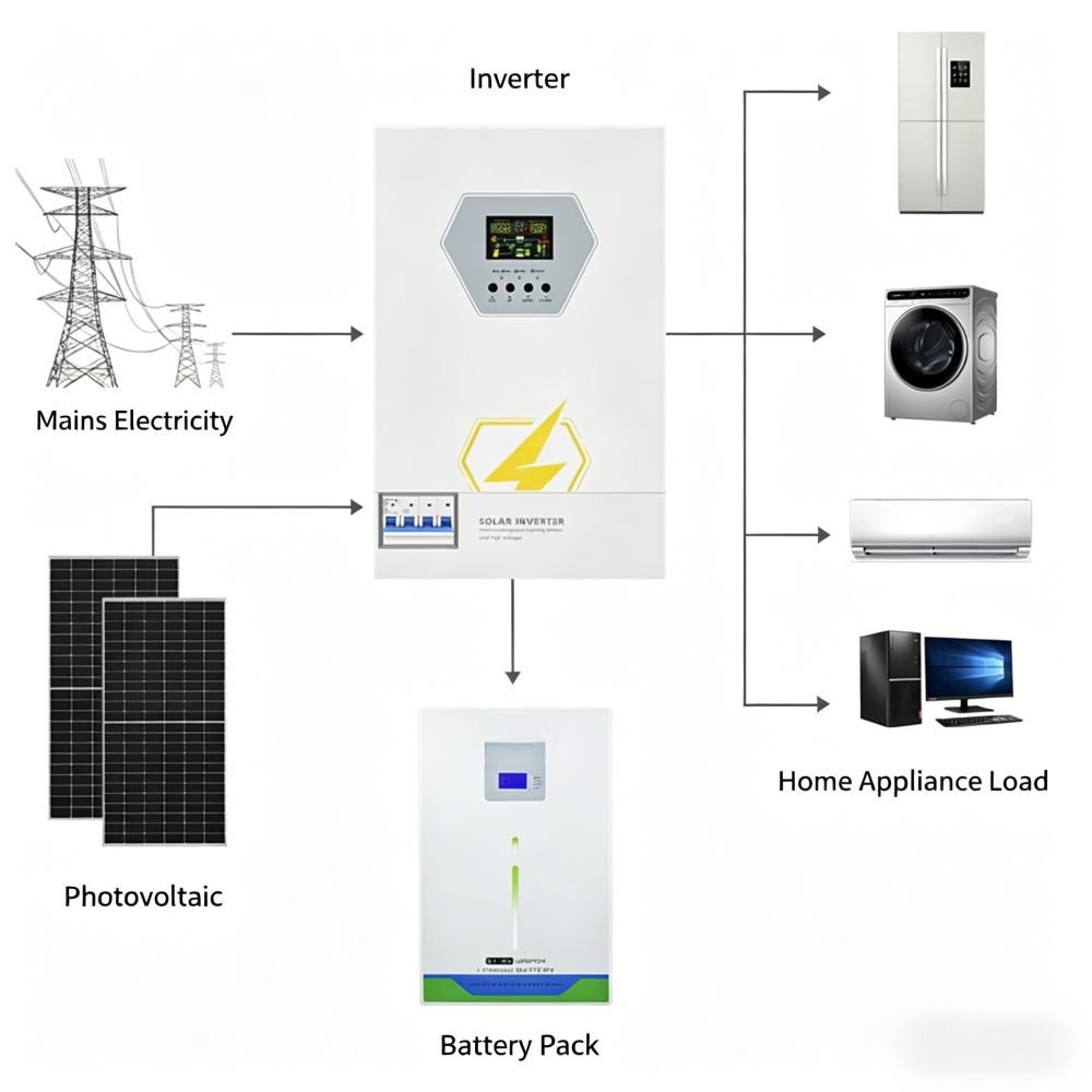 Lightning Protection Hybrid Solar Inverter Application Image