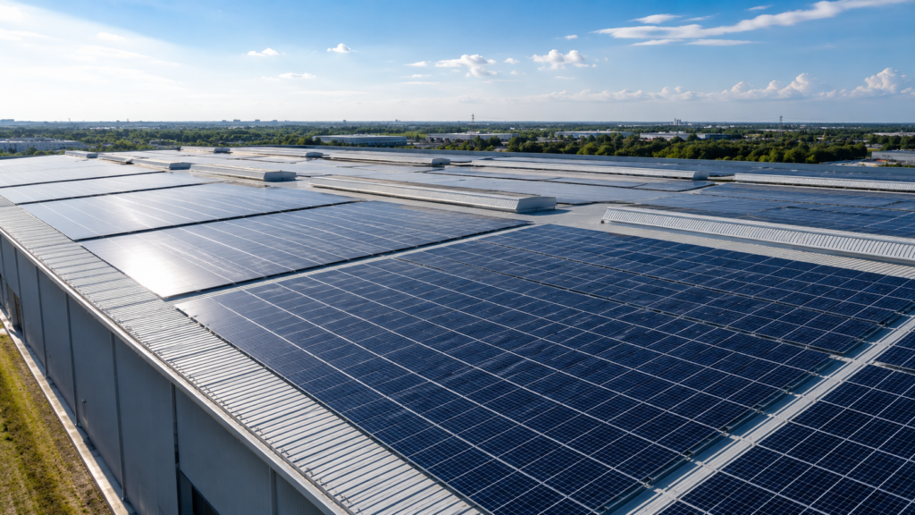 Commercial & Large Solar Panels for rooftop and industrial use