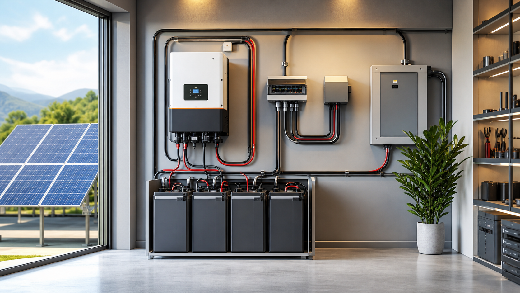 Match Solar Panels Inverter and Battery in One System
