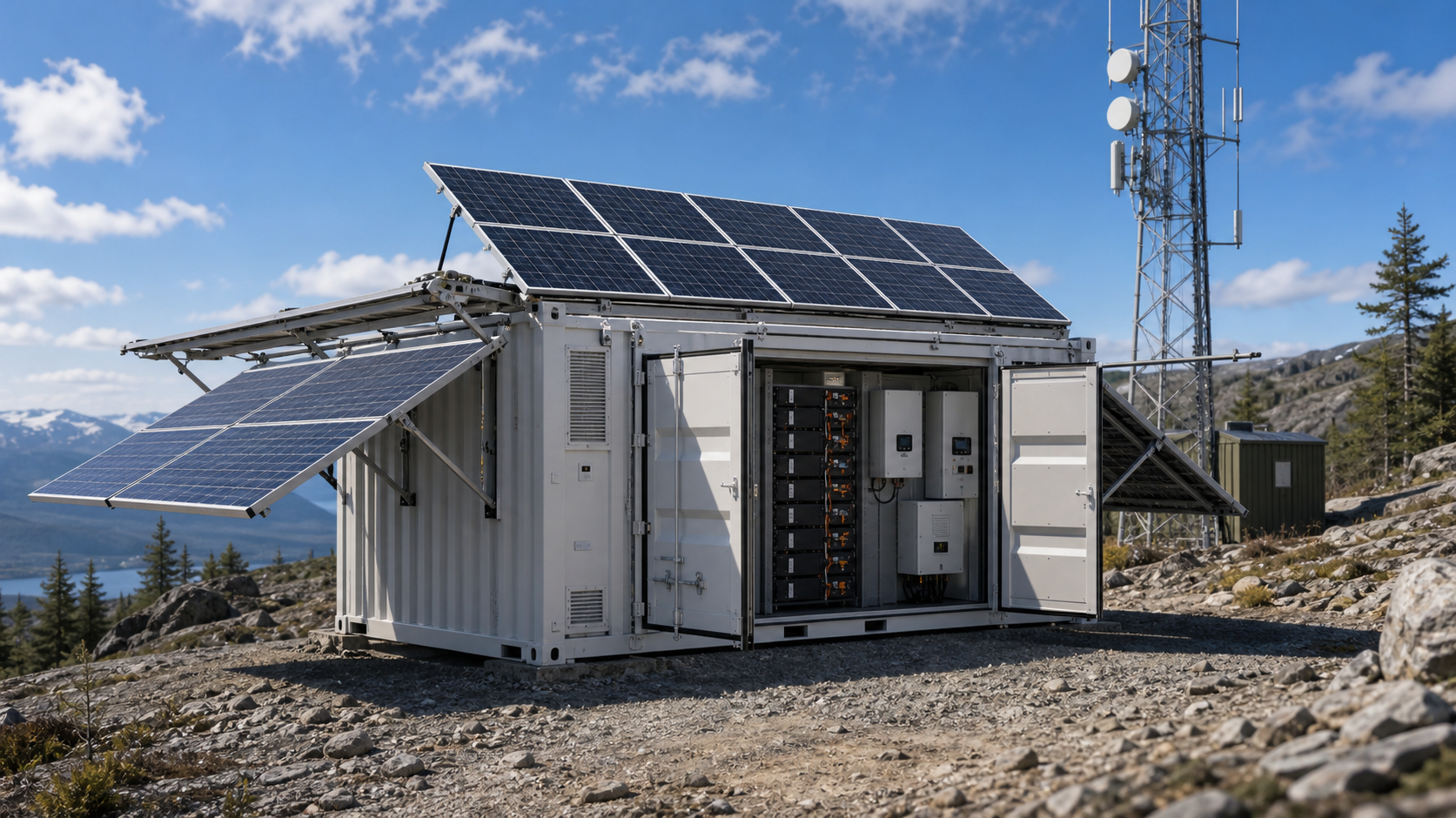 Container Solar Power System for Remote Sites